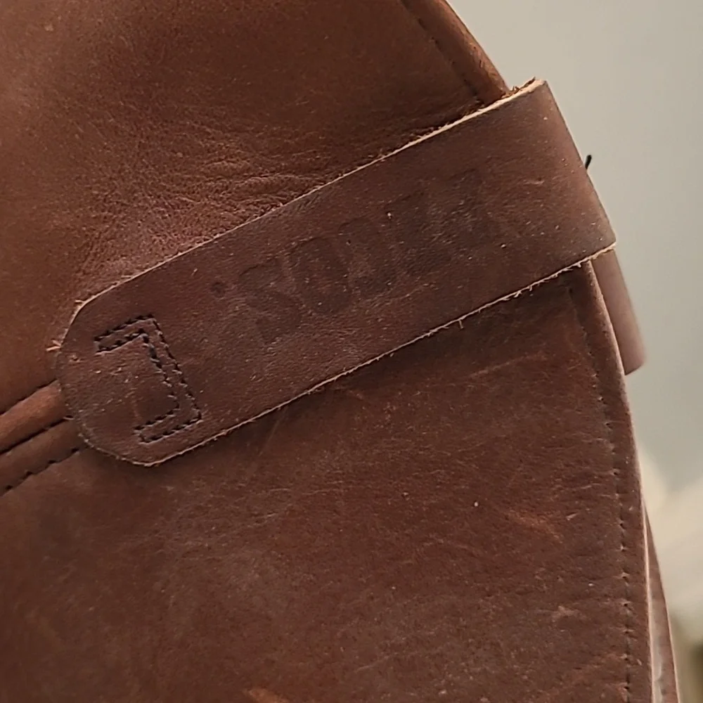 RED WING Pecos USA Brown Leather Steel Toe Oil Sz 14 D Mens Boots #1299 VTG 90s‎